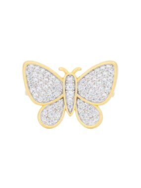 Freida Rothman Armor of Hope Butterflies in Bloom Cocktail Ring Size 9 $195 MSRP